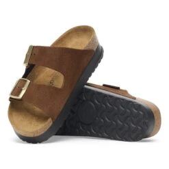 Arizona Flex Platform Nubuck Leather Dark Tea -Birkenstock Sale Store 1028366 sole