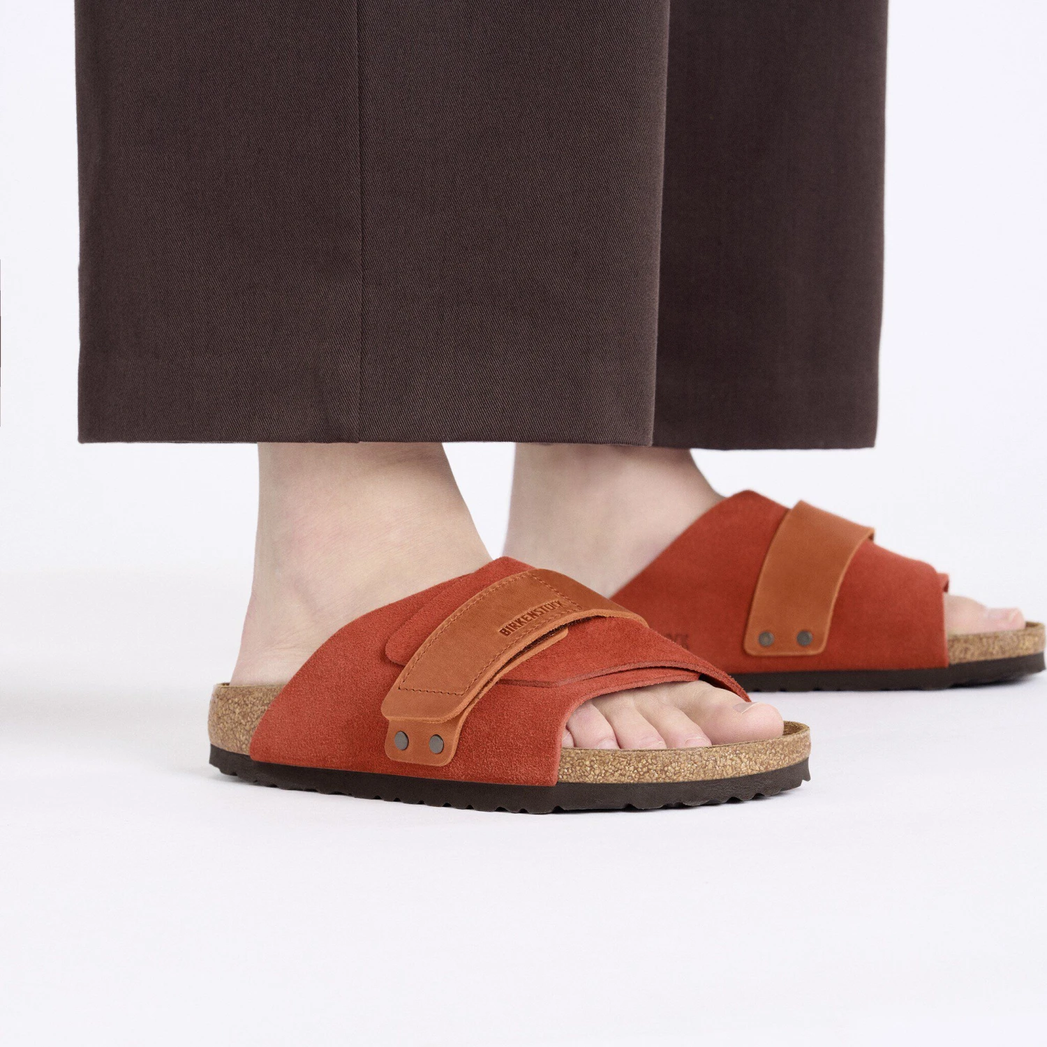 Birkenstock Kyoto Nubuck-Suede Leather Rust Brown 6 Birkenstock Kyoto Nubuck-Suede Leather Rust Brown - Image 6