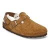 Birkenstock Tokio Shearling Suede Leather Mink