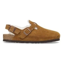 Birkenstock Tokio Shearling Suede Leather Mink -Birkenstock Sale Store 1028374 side
