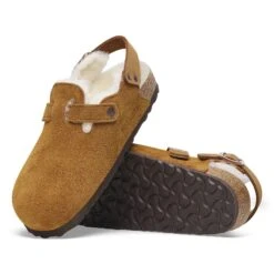 Birkenstock Tokio Shearling Suede Leather Mink -Birkenstock Sale Store 1028374 sole