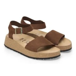 Glenda Nubuck Leather Dark Tea -Birkenstock Sale Store 1028378 pair