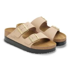 Arizona Flex Platform Nubuck Leather Sandcastle -Birkenstock Sale Store 1028379 pair