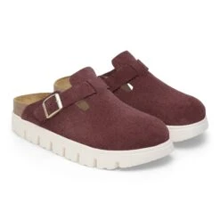 Boston Chunky Suede Leather Berry Crush -Birkenstock Sale Store 1028395 pair