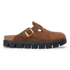 Boston Chunky Suede Leather Dark Tea/ Black -Birkenstock Sale Store 1028402 side