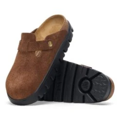 Boston Chunky Suede Leather Dark Tea/ Black -Birkenstock Sale Store 1028402 sole