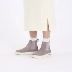 Birkenstock Bend Chelsea Suede Leather Faded Purple -Birkenstock Sale Store 1028472 f look f