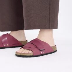 Birkenstock Kyoto Nubuck Leather Berry Crush -Birkenstock Sale Store 1028562 f closeup f