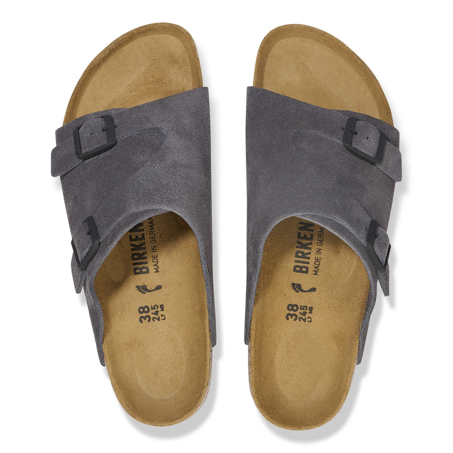 Birkenstock Zürich Suede Leather Velvet Grey 2 Birkenstock Zürich Suede Leather Velvet Grey - Image 2