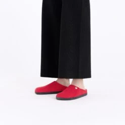 Birkenstock Zermatt Shearling Wool Felt Active Red -Birkenstock Sale Store 1028594 f look f