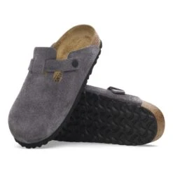 Birkenstock Boston Suede Leather Velvet Grey 15 Birkenstock Boston Suede Leather Velvet Grey -Birkenstock Sale Store 1028602 sole