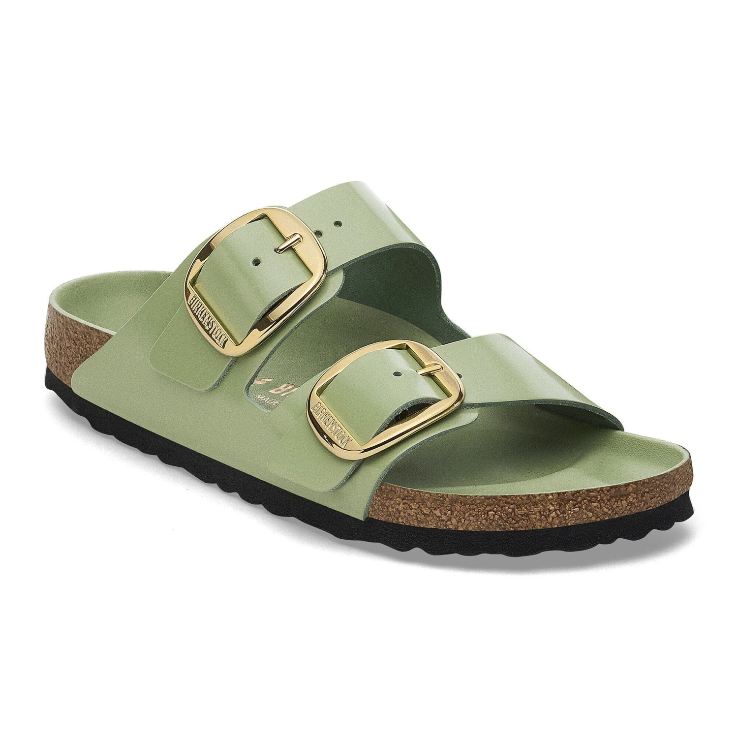 Birkenstock Arizona Big Buckle Natural Leather Patent High-Shine Green Tea 1 Birkenstock Arizona Big Buckle Natural Leather Patent High-Shine Green Tea