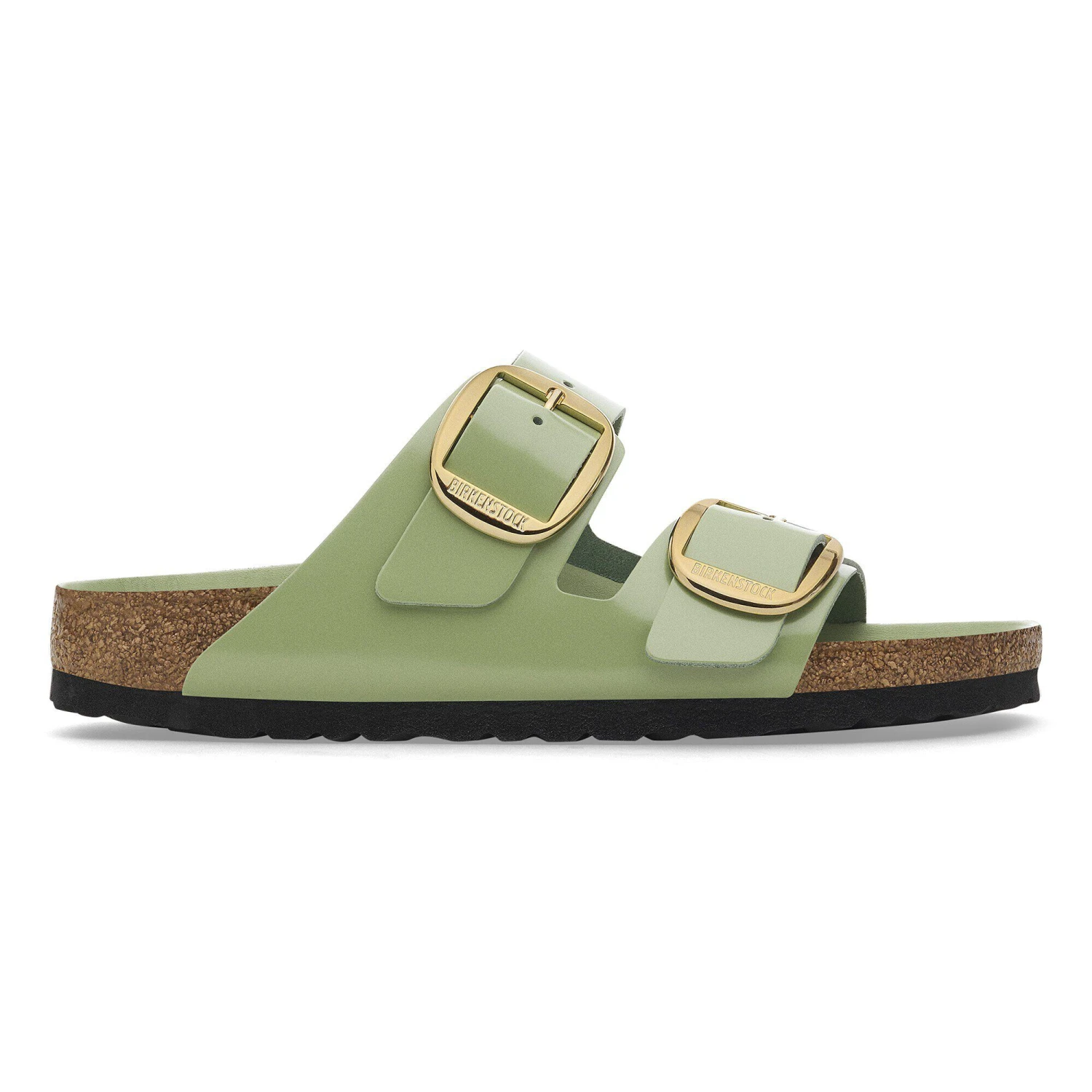 Birkenstock Arizona Big Buckle Natural Leather Patent High-Shine Green Tea 3 Birkenstock Arizona Big Buckle Natural Leather Patent High-Shine Green Tea - Image 3