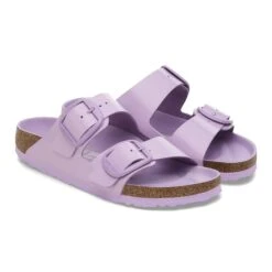 Birkenstock Arizona Big Buckle Natural Leather Patent High-Shine Crocus Tonal Buckle -Birkenstock Sale Store 1028608 pair