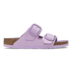Birkenstock Arizona Big Buckle Natural Leather Patent High-Shine Crocus Tonal Buckle -Birkenstock Sale Store 1028608 side