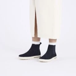 Birkenstock Bend Chelsea Suede Leather Midnight Blue 14 Birkenstock Bend Chelsea Suede Leather Midnight Blue -Birkenstock Sale Store 1028623 f look f