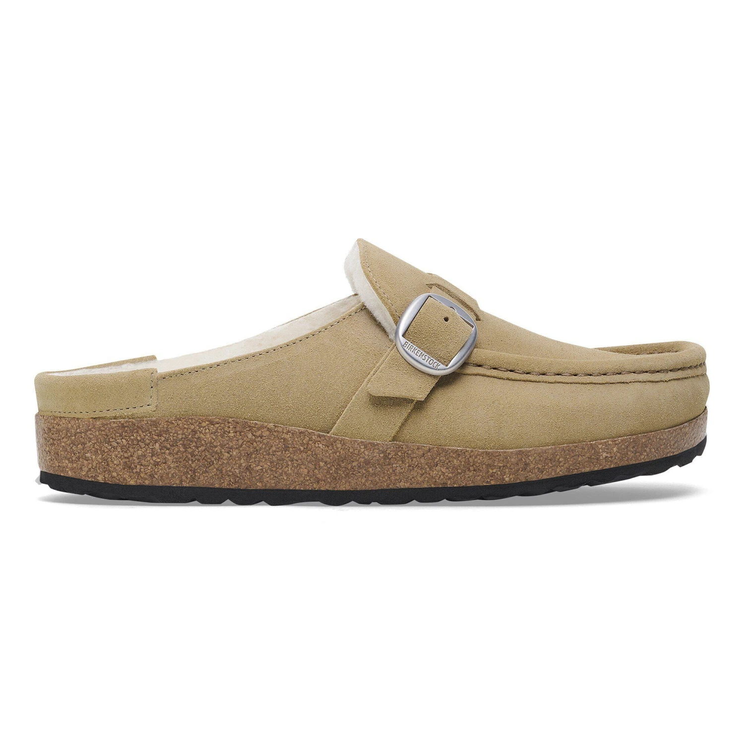 Birkenstock Buckley Shearling Suede Leather Taupe 3 Birkenstock Buckley Shearling Suede Leather Taupe - Image 3