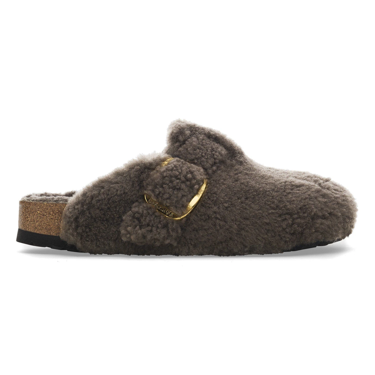 Birkenstock Boston Big Buckle Shearling Concrete Gray 3 Birkenstock Boston Big Buckle Shearling Concrete Gray - Image 3