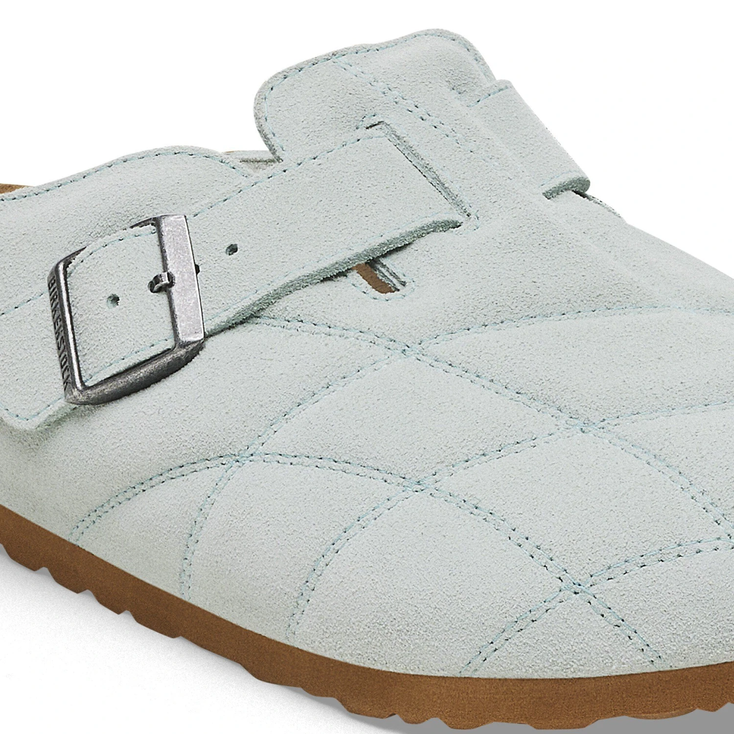 Birkenstock Boston Quilted Suede Leather Aqua 6 Birkenstock Boston Quilted Suede Leather Aqua - Image 6