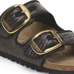 Birkenstock Arizona Big Buckle Textile Raffia Black 11 Birkenstock Arizona Big Buckle Textile Raffia Black -Birkenstock Sale Store 1029033 detail 1