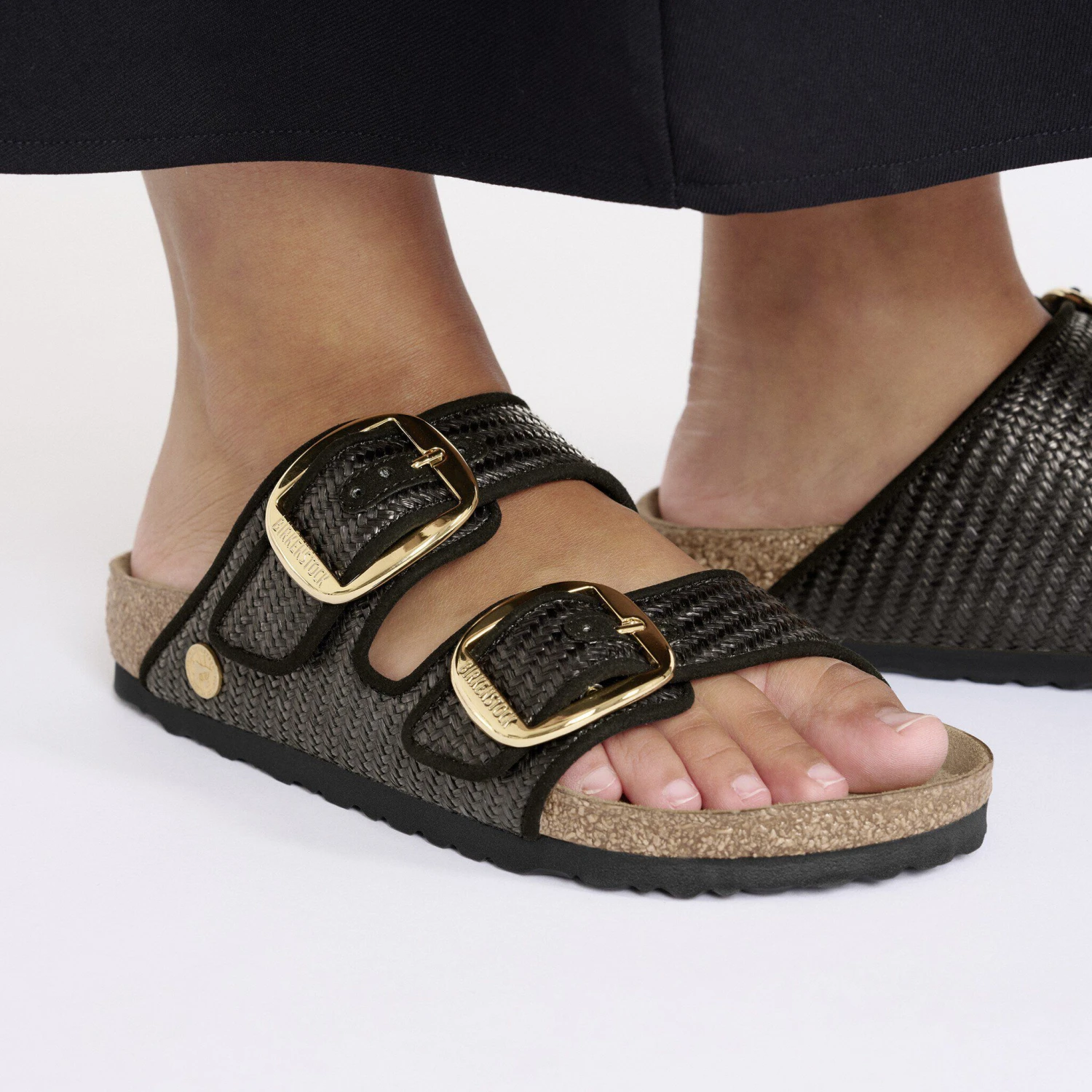 Birkenstock Arizona Big Buckle Textile Raffia Black 8 Birkenstock Arizona Big Buckle Textile Raffia Black - Image 8