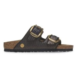 Birkenstock Arizona Big Buckle Textile Raffia Black 10 Birkenstock Arizona Big Buckle Textile Raffia Black -Birkenstock Sale Store 1029033 side