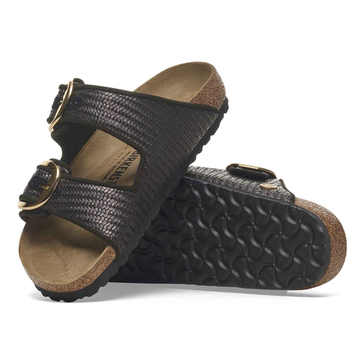 Birkenstock Arizona Big Buckle Textile Raffia Black 5 Birkenstock Arizona Big Buckle Textile Raffia Black - Image 5