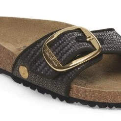 Birkenstock Madrid Big Buckle Raffia Textile Raffia Black 12 Birkenstock Madrid Big Buckle Raffia Textile Raffia Black -Birkenstock Sale Store 1029034 detail 1