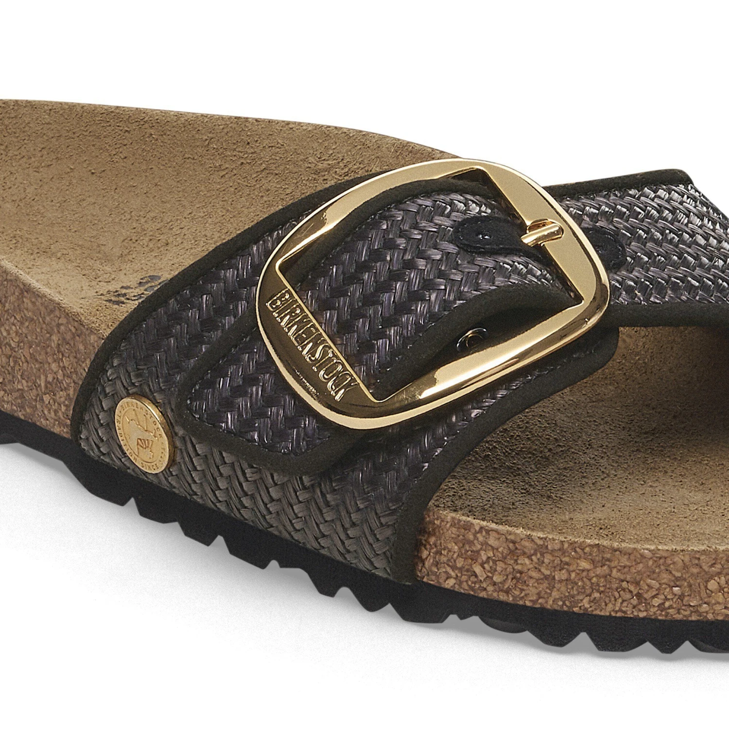Birkenstock Madrid Big Buckle Raffia Textile Raffia Black 5 Birkenstock Madrid Big Buckle Raffia Textile Raffia Black - Image 5