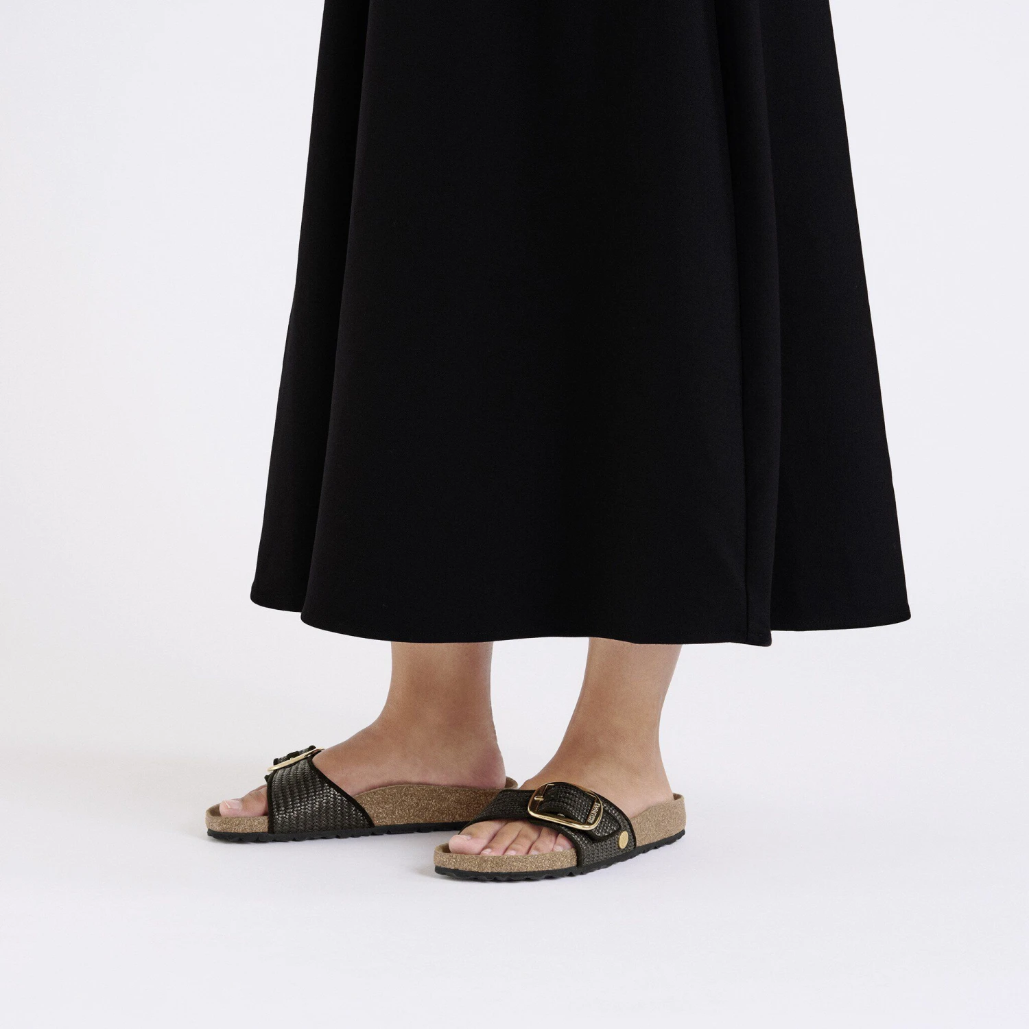 Birkenstock Madrid Big Buckle Raffia Textile Raffia Black 8 Birkenstock Madrid Big Buckle Raffia Textile Raffia Black - Image 8