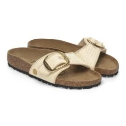 Birkenstock Madrid Big Buckle Raffia Textile Raffia Naturale -Birkenstock Sale Store 1029063 pair