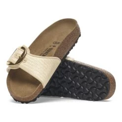 Birkenstock Madrid Big Buckle Raffia Textile Raffia Naturale -Birkenstock Sale Store 1029063 sole