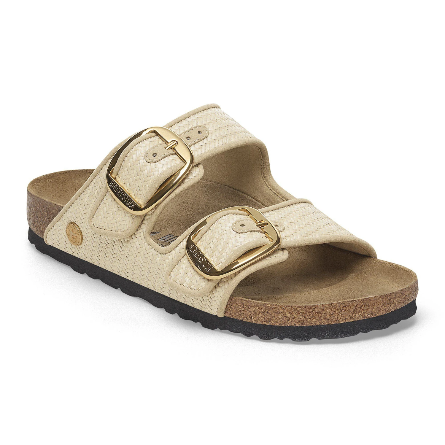 Birkenstock Arizona Big Buckle Textile Raffia Naturale 1 Birkenstock Arizona Big Buckle Textile Raffia Naturale