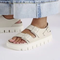 Milano Chunky Leather Eggshell -Birkenstock Sale Store 1029074 f closeup f