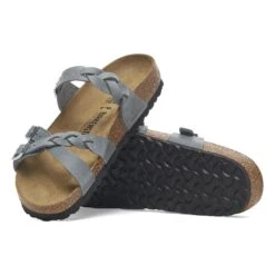 Birkenstock Franca Braided Oiled Leather Basalt Gray -Birkenstock Sale Store 1029098 sole