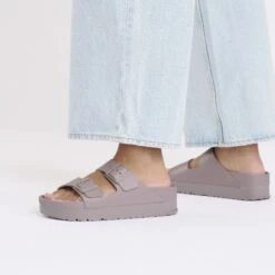 Arizona Flex Platform Leather Faded Purple -Birkenstock Sale Store 1029101 f closeup f