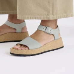 Glenda Nubuck Leather Pure Sage -Birkenstock Sale Store 1029102 f closeup f