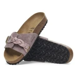 Birkenstock Oita Braided Suede Leather Faded Purple -Birkenstock Sale Store 1029104 sole