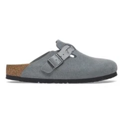 Birkenstock Boston Braided Suede Leather Basalt Gray -Birkenstock Sale Store 1029114 side