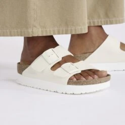 Arizona Flex Platform Birko-Flor Eggshell 12 Arizona Flex Platform Birko-Flor Eggshell -Birkenstock Sale Store 1029127 f closeup f