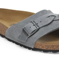 Birkenstock Oita Braided Suede Leather Basalt Gray -Birkenstock Sale Store 1029130 detail 1