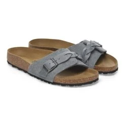 Birkenstock Oita Braided Suede Leather Basalt Gray -Birkenstock Sale Store 1029130 pair