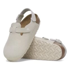 Birkenstock Tokio Suede Leather Antique White -Birkenstock Sale Store 1029198 sole