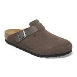 Birkenstock Boston Mixed Leather Concrete Gray