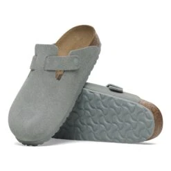 Birkenstock Boston Suede Leather Pure Sage -Birkenstock Sale Store 1029212 sole