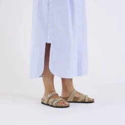 Birkenstock Franca Synthetics Gray Taupe -Birkenstock Sale Store 1029238 f look f