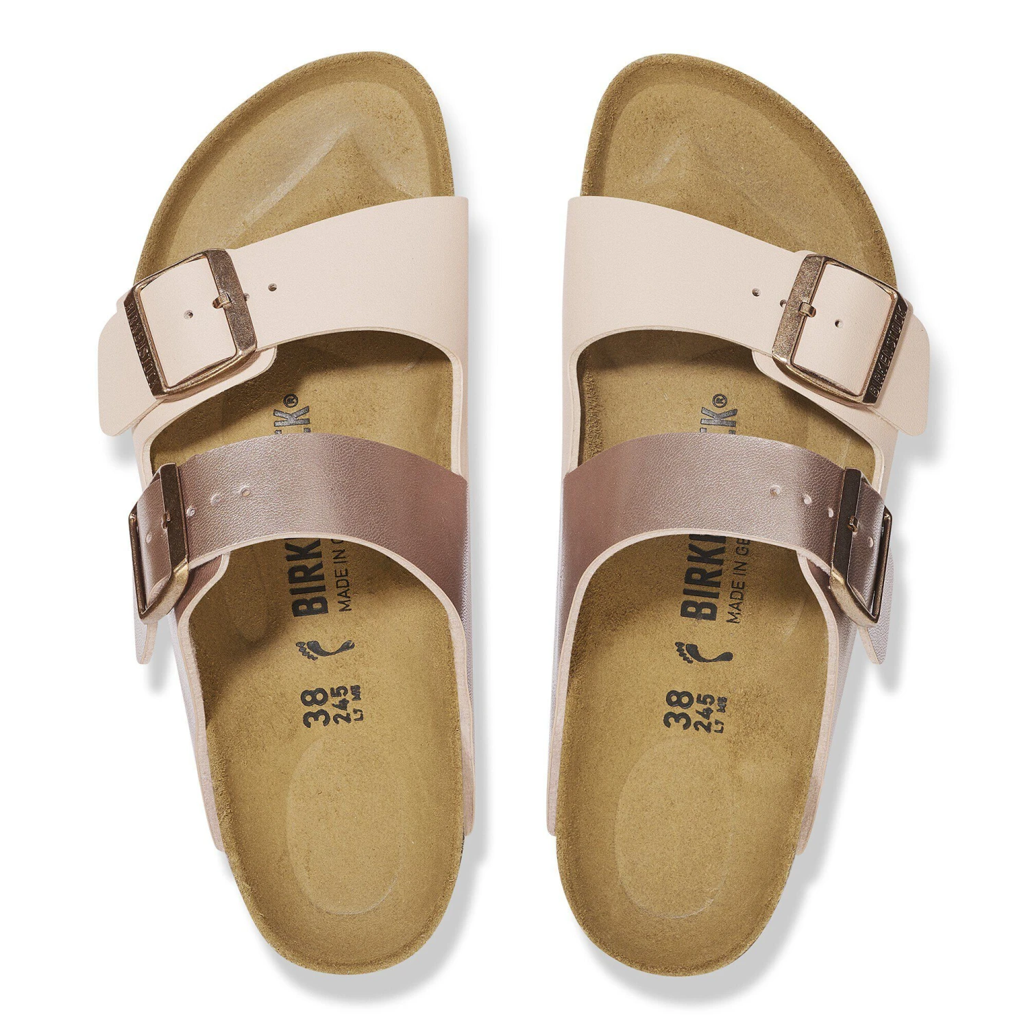 Birkenstock Arizona Split Birko-Flor New Beige/Copper 2 Birkenstock Arizona Split Birko-Flor New Beige/Copper - Image 2