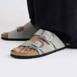 Birkenstock Arizona Big Buckle Nubuck Leather Pure Sage 14 Birkenstock Arizona Big Buckle Nubuck Leather Pure Sage -Birkenstock Sale Store 1029291 f closeup f