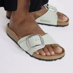 Birkenstock Madrid Big Buckle Nubuck Leather Pure Sage 11 Birkenstock Madrid Big Buckle Nubuck Leather Pure Sage -Birkenstock Sale Store 1029292 f closeup f