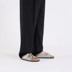 Birkenstock Arizona Big Buckle Natural Leather Patent High-Shine Stone Coin -Birkenstock Sale Store 1029346 f look f